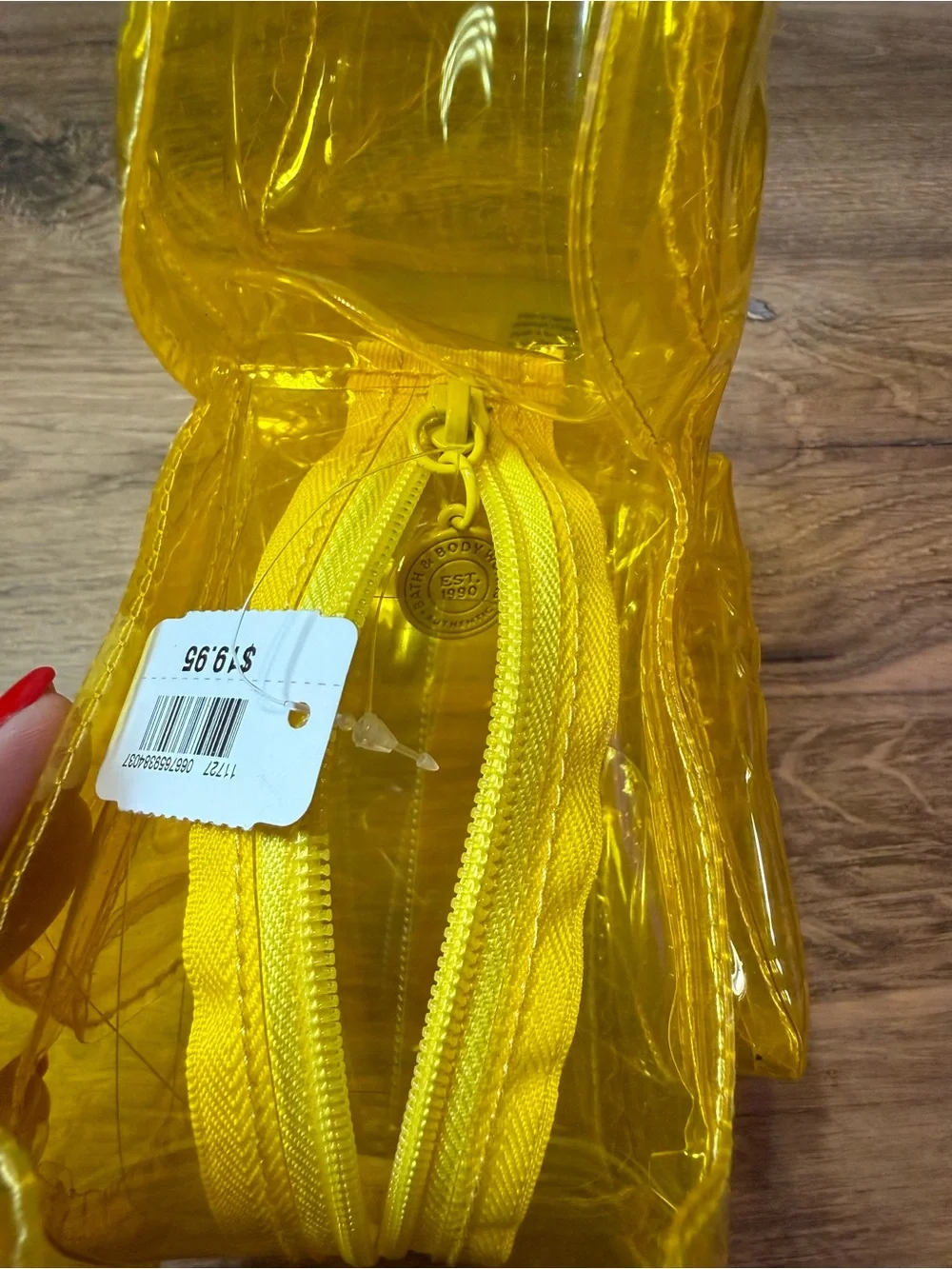 Bath & Body Works Billie the Duck Cosmetic Bag Clear Travel Case NWT